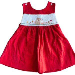 House Of Hatten Baby Girl Pinafore Smocked Christmas Gingerbread House‎ Dress